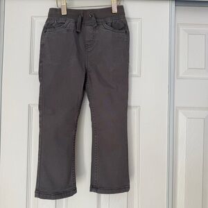 Hanna Anderson Slim Fit Twill Pull-on Gray Kids Pants Size 4